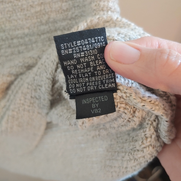 B design jewel Embellished sweater cream tan med - Picture 6 of 8